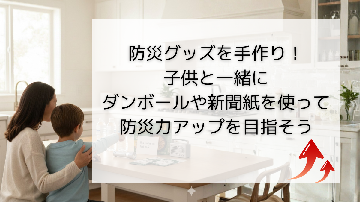 防災グッズを手作り！子供と一緒にダンボールや新聞紙を使って防災力アップを目指そう